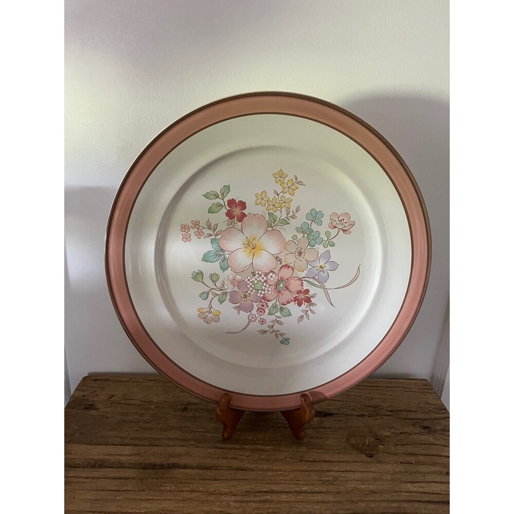 Vintage NITTO brand Meadow Stone Persian Garden Round platter